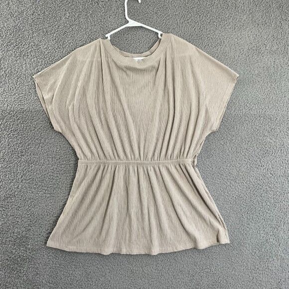 Gilli Tops - Gilli Top Women 1X Beige‎ Short Sleeve Blouse